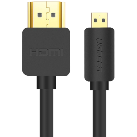 Кабель UGREEN HD127 Micro HDMI → HDMI 2.0 4K@60Hz UltraHD 3D, Black